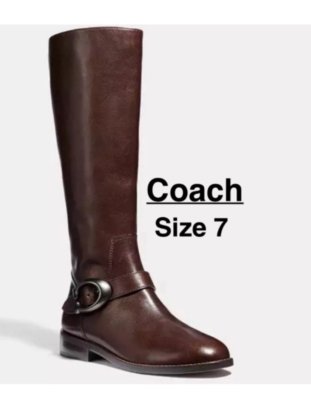 Coach Brynn Riding Boot size 7 brown ⭐️⭐️⭐️⭐️